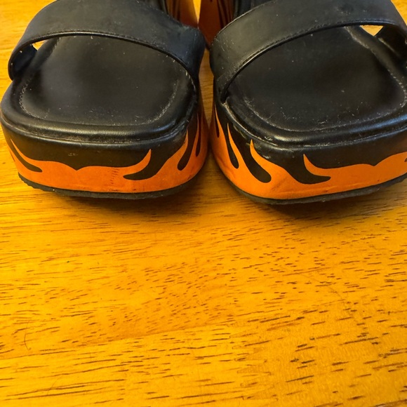 Y2K Harley-Davidson Black and Orange Sandals - Picture 7 of 13